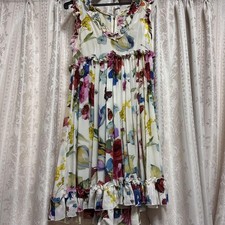 Dolce & Gabbana Dress Size 38 Floral Design Cute Ruffles Vintage Style