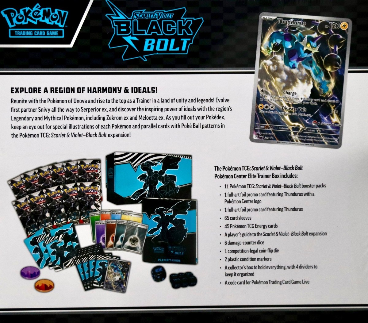 2025 Pokemon TCG Scarlet & Violet Black Bolt Elite Trainer Box