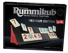 Rummikub Premium Edition by - - Large Number Engraved Tiles and Features Racks