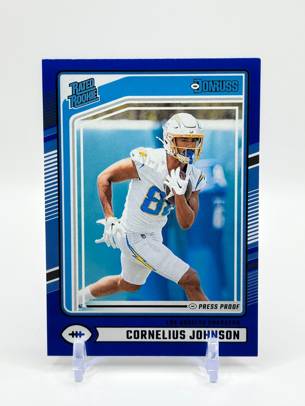 2024 Panini Donruss Cornelius Johnson RC Rookie Press Proof Blue #377 *READ*