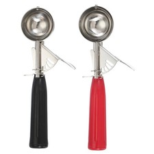 2 Pcs Cookie Scoops, Ice Cream Scoop with Trigger, Black, Red