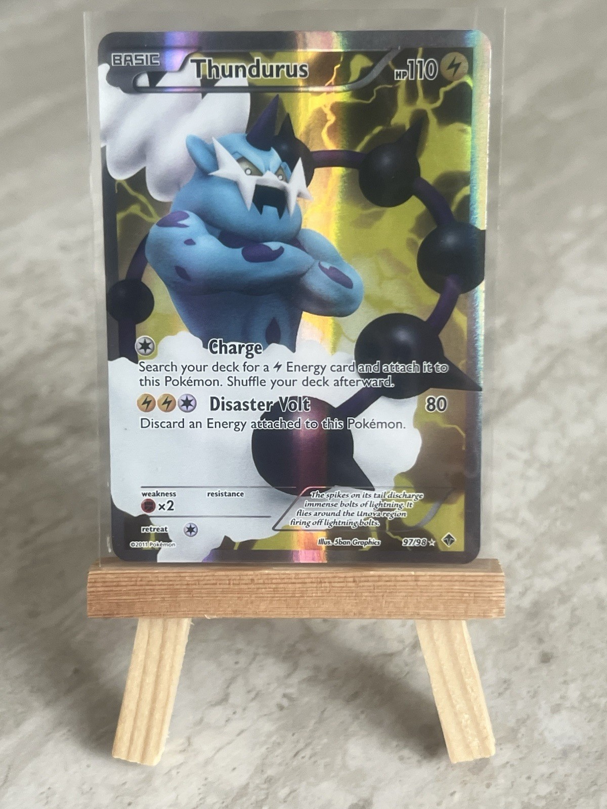 Pokémon TCG Thundurus 97/98 (Full Art) Emerging Powers Holo (English) - NM(-)