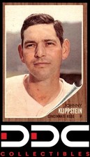 1962 Topps #151a Johnny Klippstein Cincinnati Reds Excellent