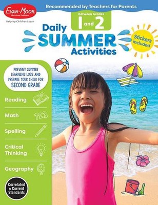 Tägliche Sommeraktivitäten: Zwischen 1. Klasse und 2. Klasse, Klasse 1 - 2 Arbeitsbuch: 