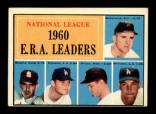 1961 Topps #45 Drysdale/Friend/McCormick/Williams/Broglio NL ERA LL EX+ X3704076