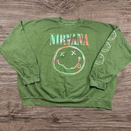 Nirvana / Retro Crewneck Sweatshirt Adult Size X-Large