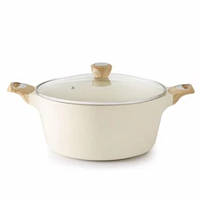 SENSARTE Ceramic Nonstick Stock Pot with Lid, 2.6/4.5/6.6/8.5 QT Soup Pot Cas...