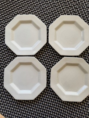 Lot of 4 Independence Ironstone Interpace Octagonal 10 5/8  Dinner Plates #2