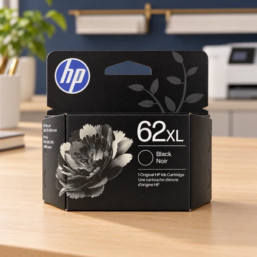 Genuine HP 62XL Black High-Yield Ink C2P05AN 600 Pages Exp 2028+ - product listing photo