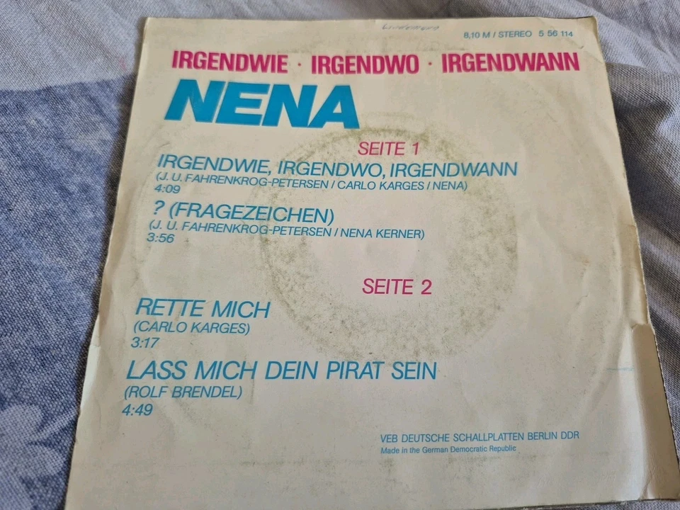 Nena - Irgendwie, Irgendwo, Irgendwann (EP Vinylsingle/DDR Pressung) - Bild 2 von 3