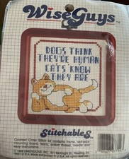 Dimensions WISE GUYS CATS KNOW Counted Cross Stitch Kit  Frame 7752