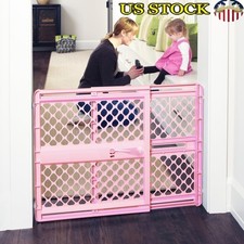 Adjustable Baby Safety Gate Pressure Mount Configurable Doorway Stairway Use