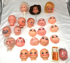 Vint Assort Doll Making Heads/Faces Lot Clown, Babies, Girls Wang 22 Pcs