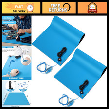 ESD Anti-Static Mat Kit with Wrist Straps  Grounding Cords - 2 Pack, 17x25 in