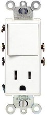 Leviton S02-05625-0WS Single-Pole Switch/Receptacle