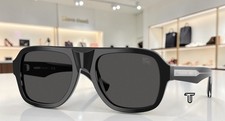 BURBERRY BE4478 420687 Black Dark Grey 55 mm Men's Sunglasses