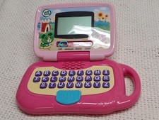 Pink Electronic Learning Laptop Toy for Kids Ages 2 with Animals New batteries