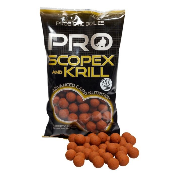 Бойлы Starbaits с пробиотиком Scopex - Krill 30 мм, 800 г, с крупными шариками Karpfenköder