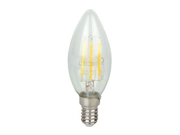 5X E14 LED Leuchtmittel 4W 4000K 220-240V 480Lm, C35 Warmweiß, LED line Lite-image