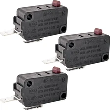 3-Pack HK-14 NO Micro Switch (Red) - 20A 250VAC SPST Normally Open Pin Plunger S