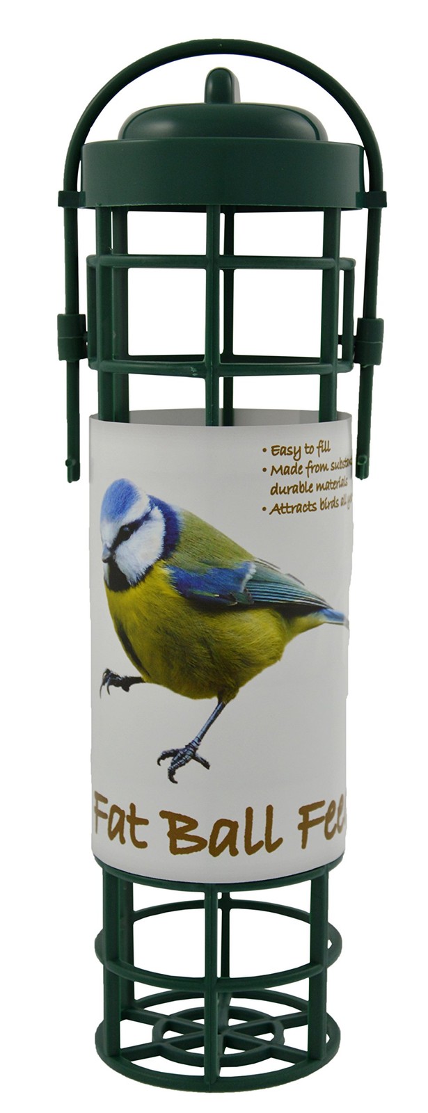 Green Jem Plastic Fat Ball Wild Bird Feeder Easy to Fill and Clean Attracts Ma 4690₽