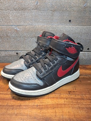 Nike Air Jordan 1 High FlyEase Black Smoke Grey Gym Red DC7986-006 Sz 4.5Y / 6W