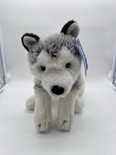Toys R Us Gray Husky Puppy Dog Plush Stuffed Animal Toy 12  