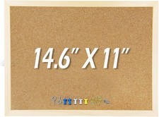 14.6 inches x 11 Frame Cork Board for Bulletin Board, Beige, Brown
