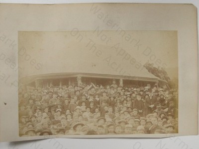 Große Menge öffentlicher Pavillon Musikpavillon viktorianisch um 1880 Vintage Foto