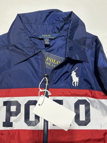 Ralph Lauren Boys Med(10-12) Windbreaker Red White Blue NWT Americana Preppy - Picture 4 of 5