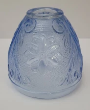 Vintage Fairy Lamp Indiana Glass Tiara Light Blue, Top Only