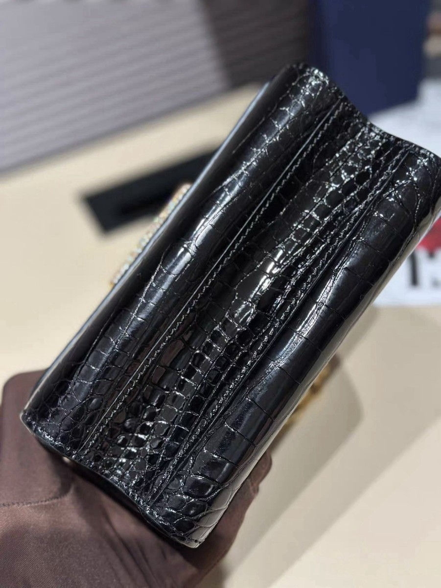 ことりLOUIS VUITTON◇ブラック◇ジッピーケース Louis Vuitton Twist Mini Black Croc with Solid 18K Diamond