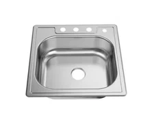 Glacier Bay 25 in. Drop-in Single Bowl 22 Gauge Stainless Steel Kitchen Sink