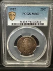 1952 Washington Quarter PCGS MS67 TONED