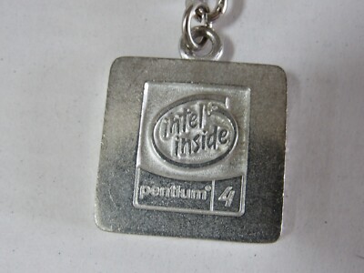 Intel Pentium 4 Keychain With Lookalike  Chip - Around 2001