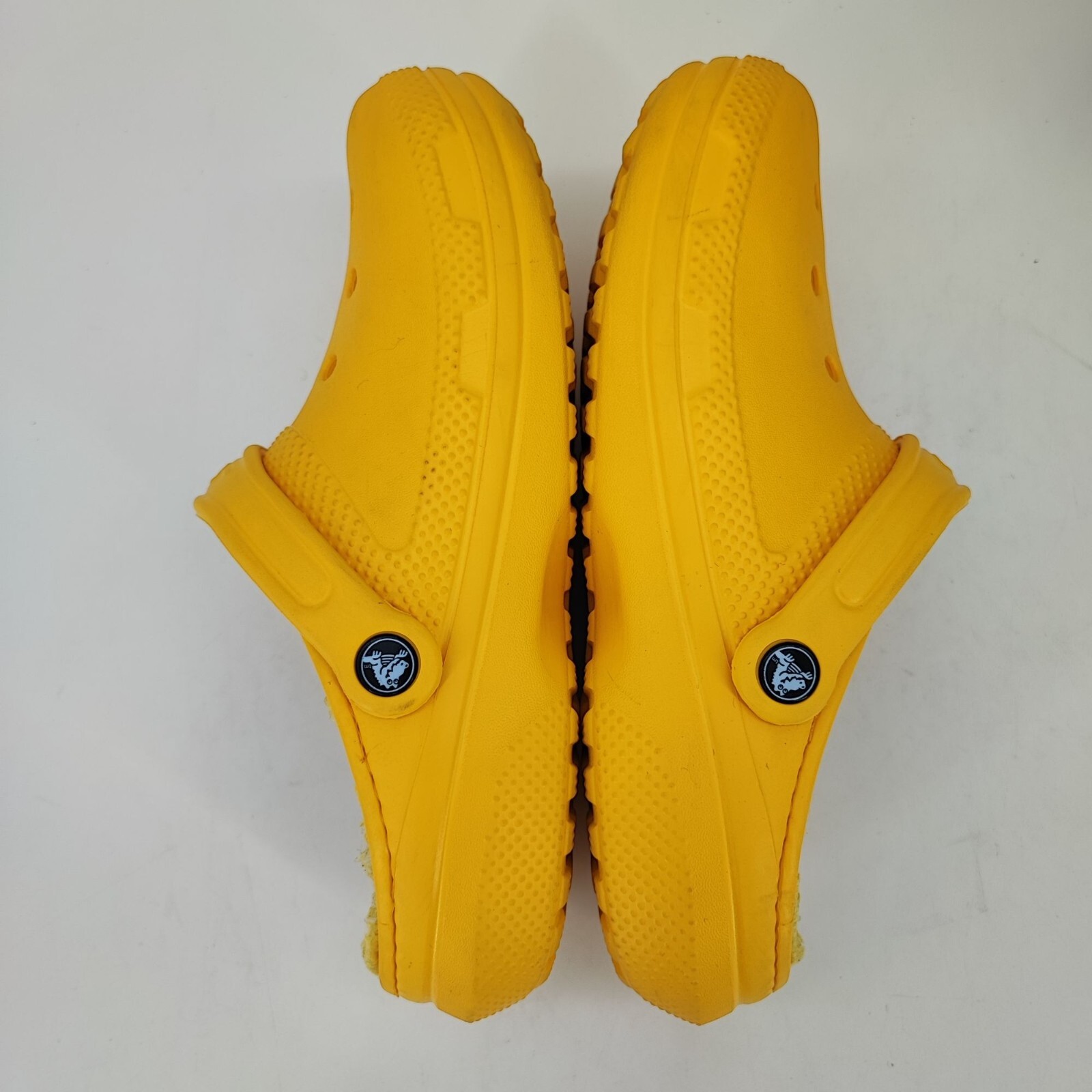 PANTOFOLA D’ORO Pantofole Crocs Classiche Donna Zoccoli Gomma Gialla Sfocata Taglia 8