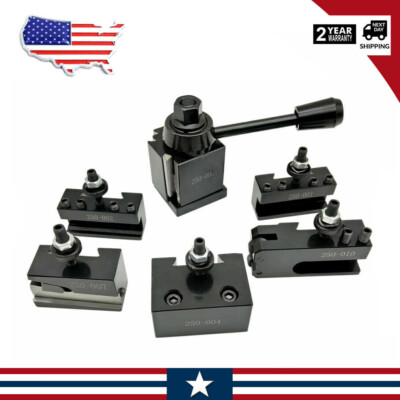 OXA Type 250-000 Quick Change Tool Post Holder Set for Mini Lathe up to 8 inches