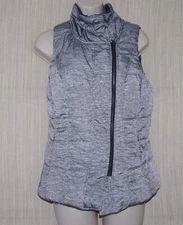 Zella reversible down vest women Sleeveless Zip Jacket Size:M