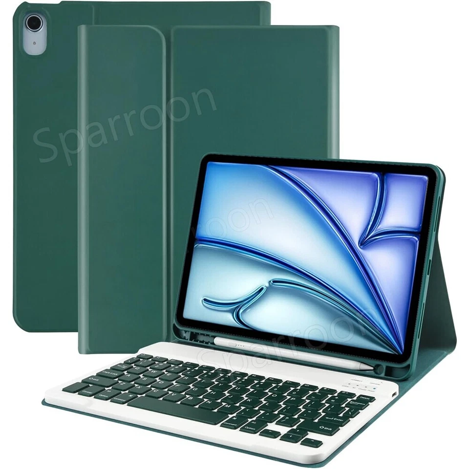 For iPad 7/8/9/10/11th Gen A16 M3 Air 4 5 6 Pro 11 Bluetooth Keyboard Case Cover - Image 3 of 4