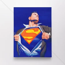 Alex Ross Superman Poster Canvas Man Of Steel Comic Book Cover Art DC Print #659