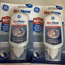  2X GE Re-New KITCHEN & BATH SPECIALTY SILICONE SEALANT | WHITE | Caulk (2 pck)