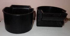 NYLABON Small Animal Parrot Bird Black Hook On Food Water Dishes Bowls Set of 2