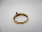 10K Yellow Gold Diamond Cross Engagement Solitaire Ring Size 7 [R198] — photo 10