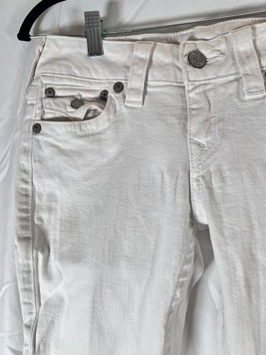 Jeans vintage donna taglia 28 True Religion Becky bianchi ~ BELLI USATI 28x32 - Foto 4 di 14