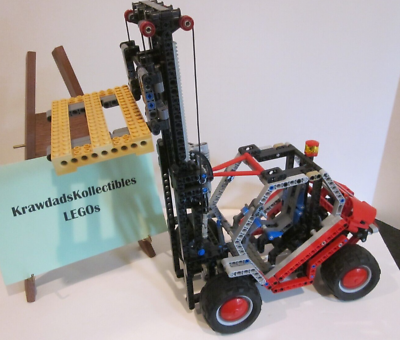 tetraeder Støt voksen LEGO TECHNIC MODEL 8416 RED FORKLIFT NO MANUAL SHIPS ASSEMBLED LOOKS  COMPLETE | eBay