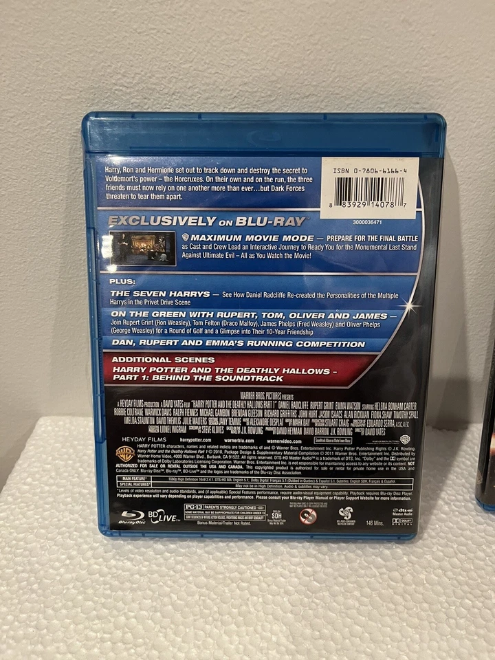 Harry Potter And The Deathly Hallows Part 1&2 Blu-ray. Includes DVD And Special - Image 3 of 4