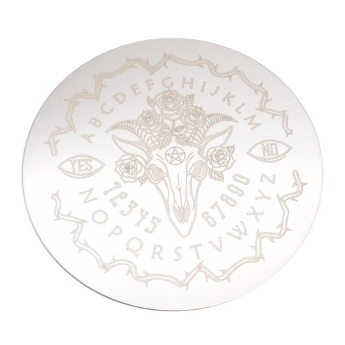 Ouija Spirit Talking Board Design Round Stainless Steel Coaster - 第 1/2 張圖片