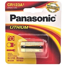 Panasonic 3V CR-123 2/3A Photo Lithium Battery Compatible With EL123 K123A