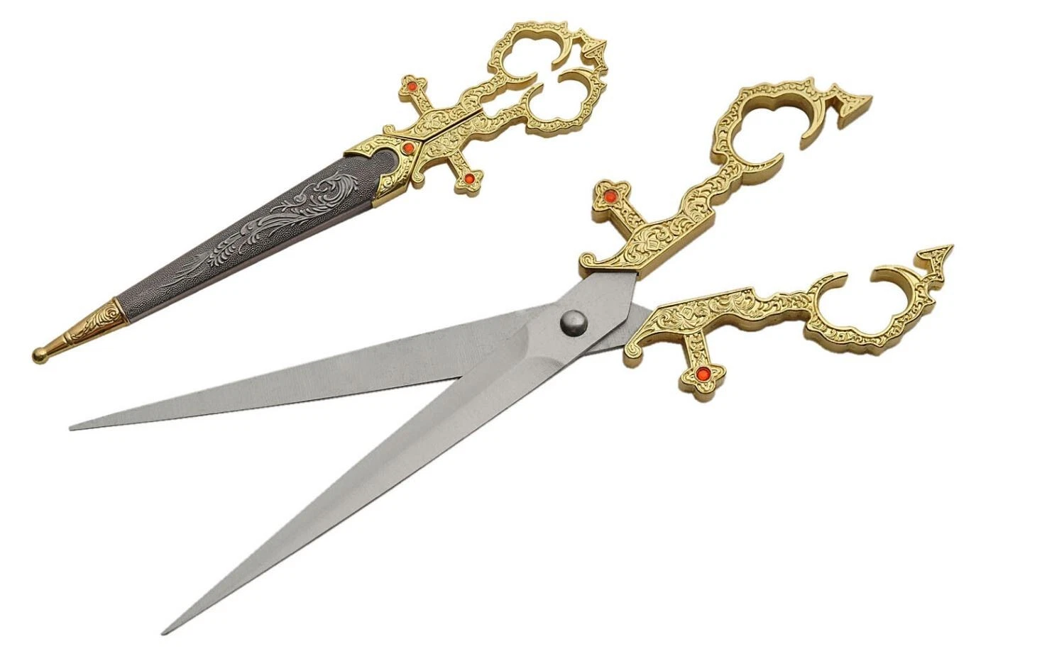 10.25" Gold Renaissance Scissor Stainless Steel Blade