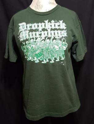 Dropkick Murphys IRISH Skeleton Marching Band Green T Shirt Made in USA - Sz M*